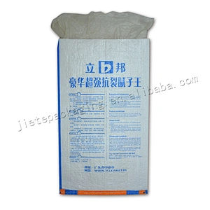 High quality pp woven cement packaging bags sack with lining 20kg 50kg for interior wall putty powder