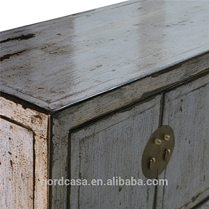 lacquered four drawer six door chinese antique style tv stand