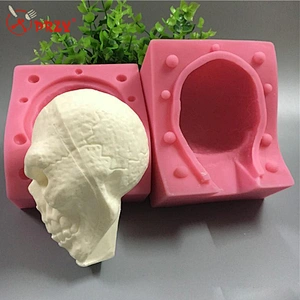 3d Skeleton silicone mould silicone Mousse cake mold Halloween silicone Baking mold (2 part )