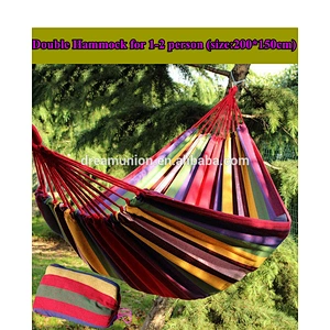 Portable 2 Person Hanging Hammock Rope Swing Fabric Sleeping Bed Garden Camping