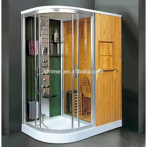 110V New Trend Soft Heat Fir Wooden Infrared Combination Steam Sauna Room