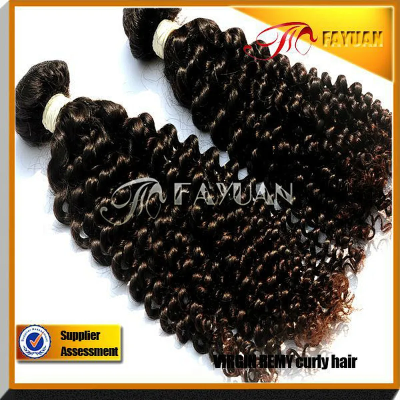 Raw unprocessed virgin hair weft kinky curly weave