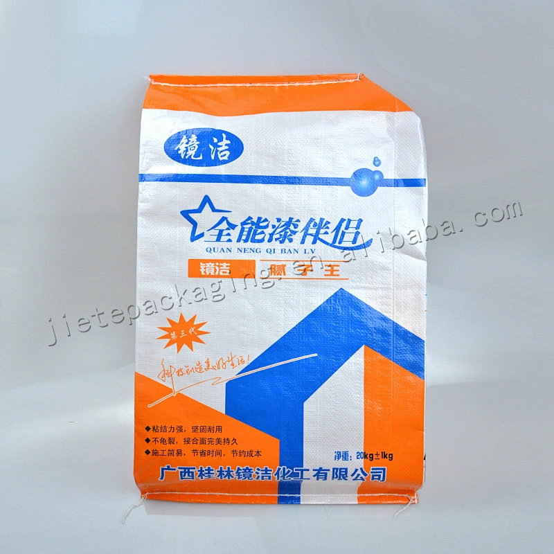 Customized pp woven wall putty powder packaging bag for cement, sand, fertilizer