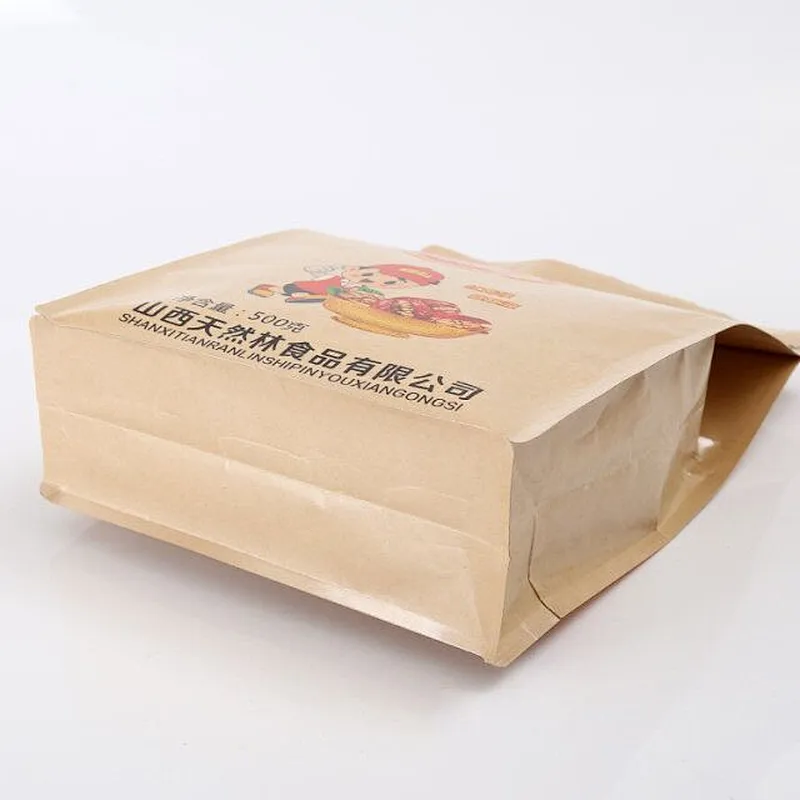 Custom kraft paper bag for nut packing