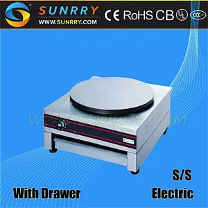 Electric crepe maker with single square head and 400 mm diameter crepe maker machine for pancake (SUNRRY SY-CG1)