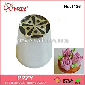 PRZY T136 stainless steel pastry tips icing nozzles for cake decoration