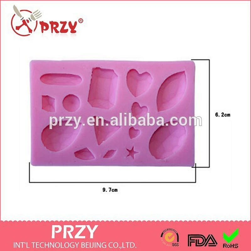 Diamond silicone mold for cake decoration