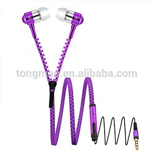 Mic Noise Isolating Wired Zipper Headphone