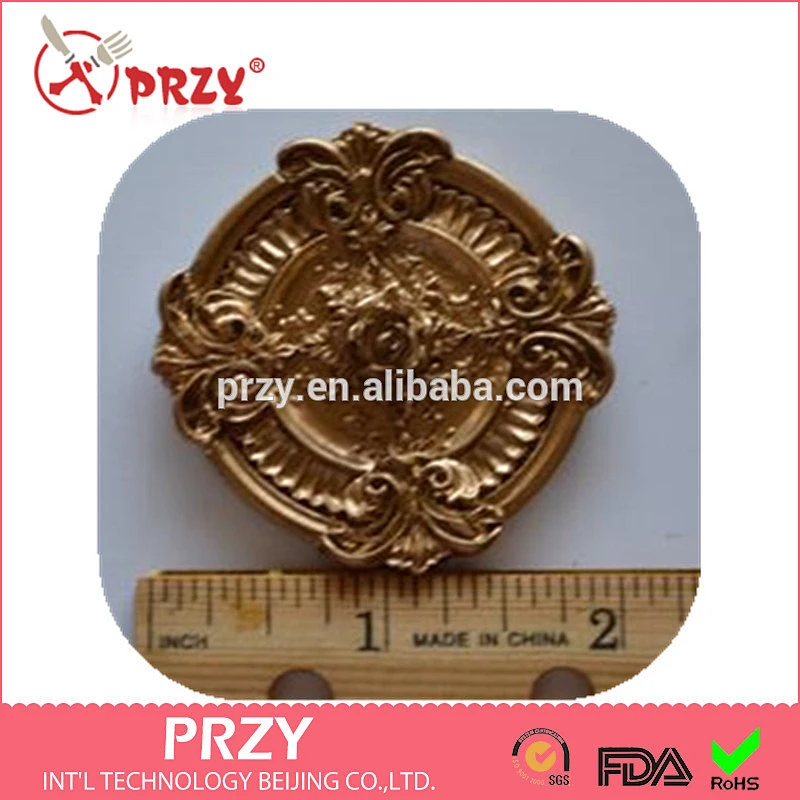 F3052 PRZY Ornate Victorian Medallion Silicone Rubber Flexible Mold Silicone Fondant Mold
