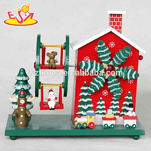 wholesale baby wooden merry go round music box fashion kids wooden merry go round music box W07B015B