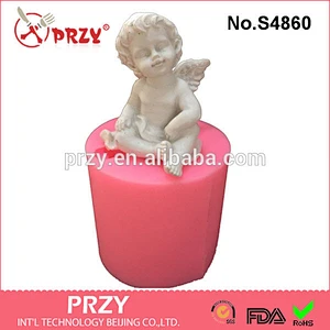 silicone angel baby mold for soap DIY Cupid soap mold silicone rubber mold