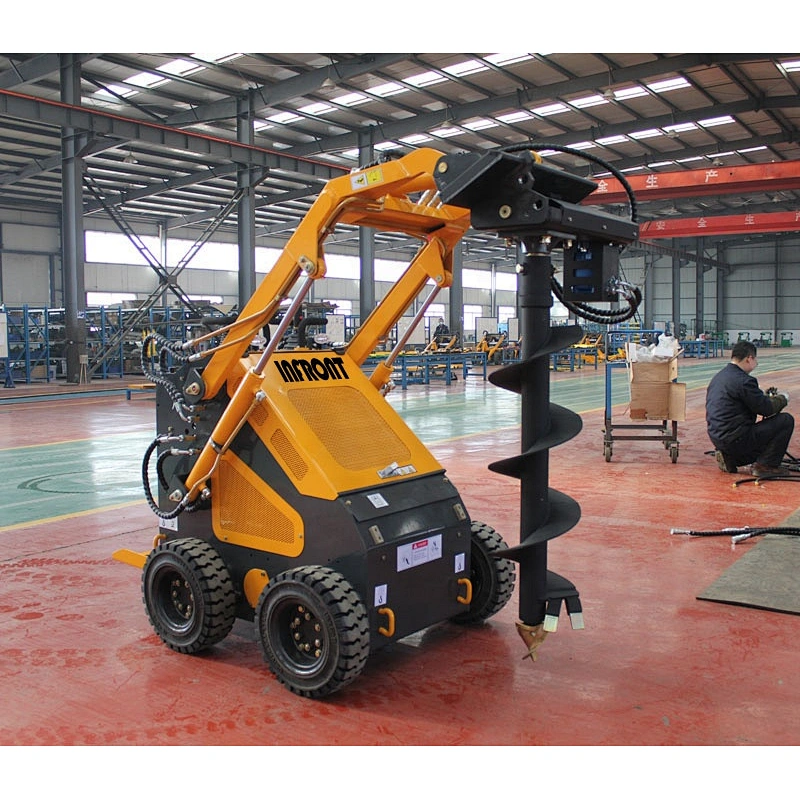 Jining Infront small agriculture machinery mini digger wheel type mini skid steer
