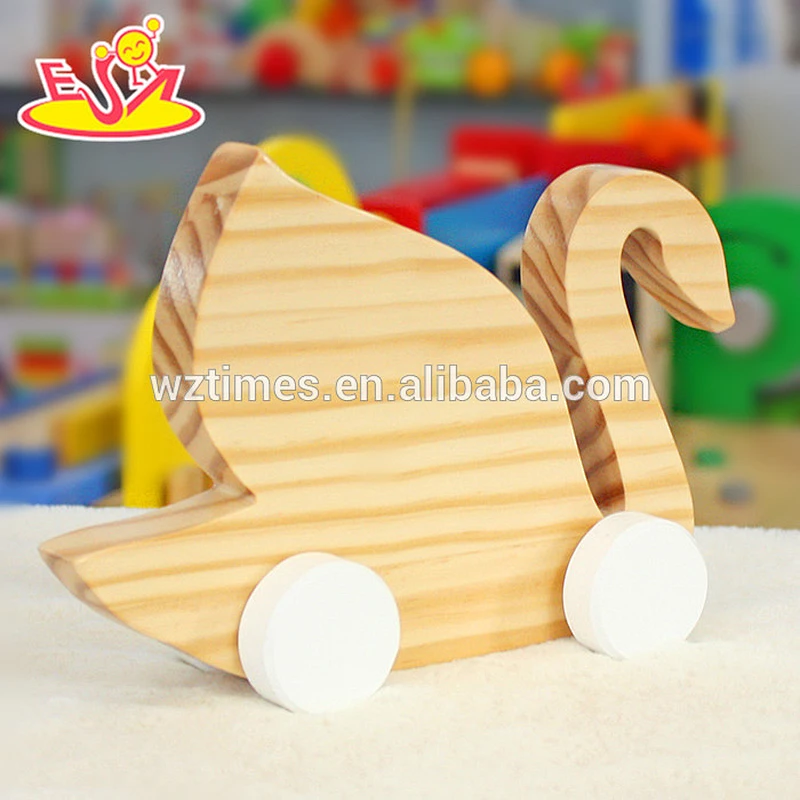 2018 venta al por mayor bebé cisne de juguete de madera de alta calidad niños cisne de juguete de madera superior moda niños cisne juguete de madera W05B149