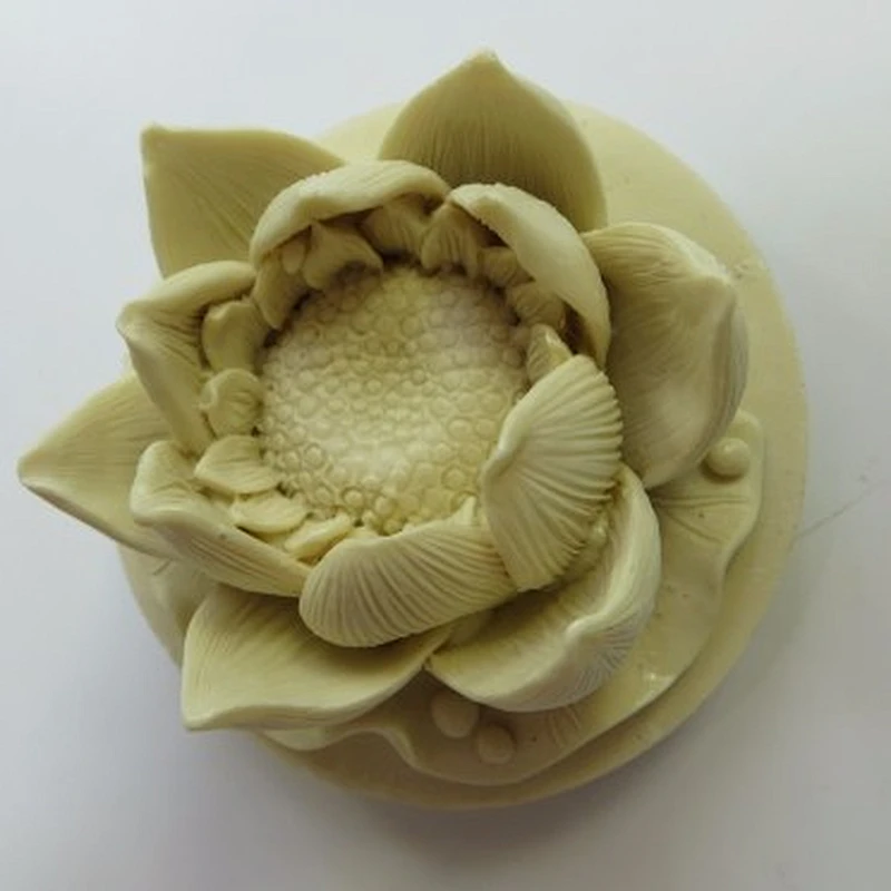 HC0023 3d lotus flowers candle soap Bouquet Flower silicone mold for Garden moulds