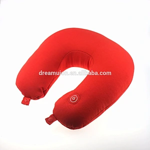 U shaped Comfort Fabric Travel Vibrating Massager Neck Shoulder Massage Cushion Pillow Home Car
