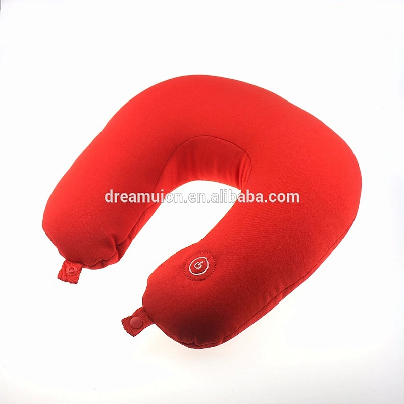 U shaped Comfort Fabric Travel Vibrating Massager Neck Shoulder Massage Cushion Pillow Home Car