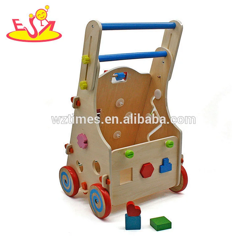 wholesale hot sale kids wooden outdoor baby walker funny children wooden outdoor baby walker W16E053