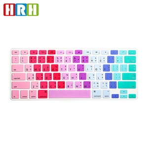 custom rainbow silicone keyboard cover Keyboard Protector for macbook thai keyboard Pro Retina Display 13