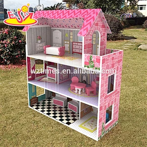 Großhandel neue prodyct holz puppenhaus suite spielzeug kreative diy holz puppenhaus suite spielzeug W06A235