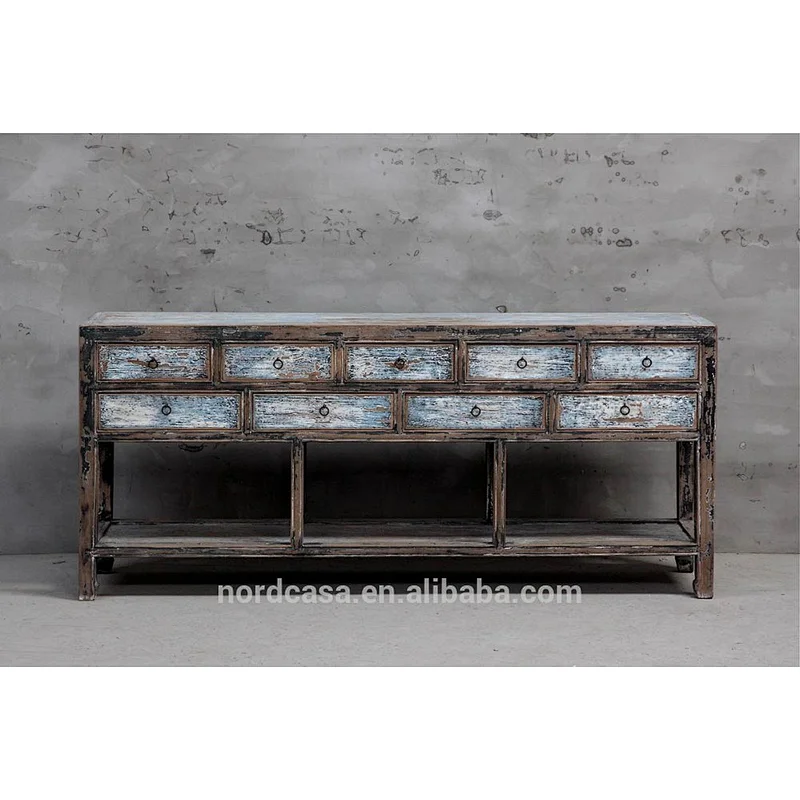 shanxi milti drawered elm console