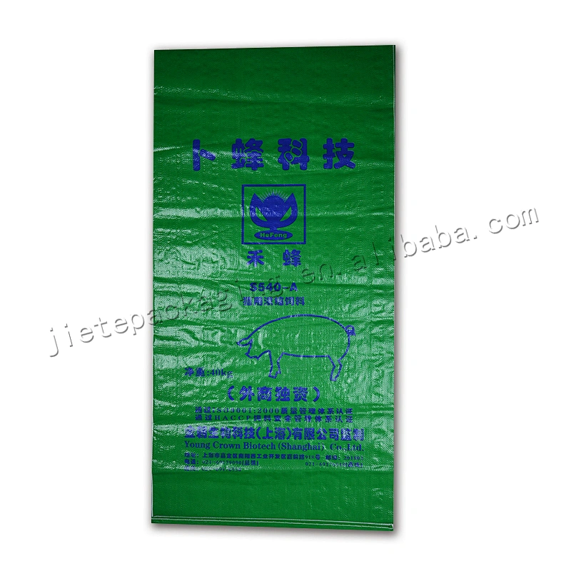 Design printing Plastic 40kg animal food sack pp woven livestock feed bag