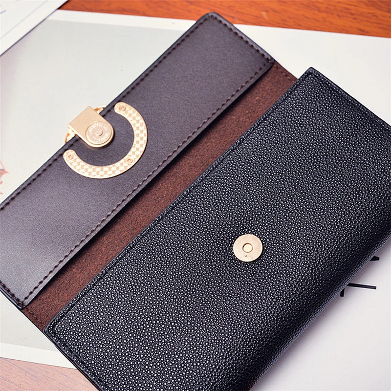 Light Grey Leather Wallet Mini Card Holder Women'S Wallet