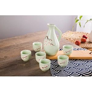 Top-quality chinese ceramic wine bottle 7-piece sets for decorate