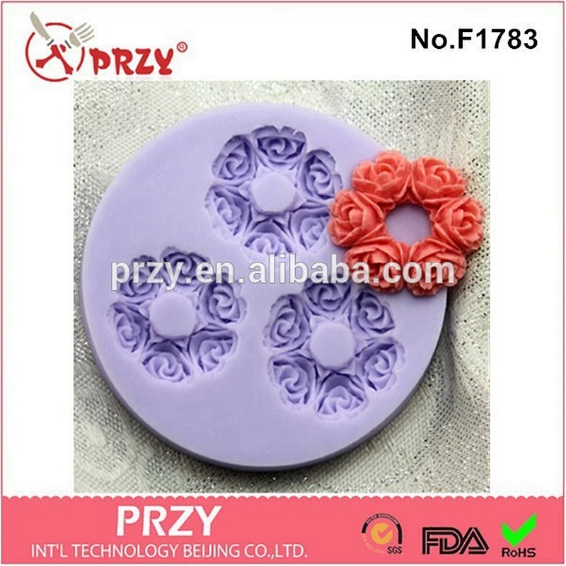 2015 hotsale Polymer clay garland silicone fondant mold