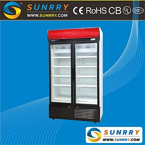 Price Of Beverage Display Freezer For Sale Two Doors 670L (SY-BC730B SUNRRY)