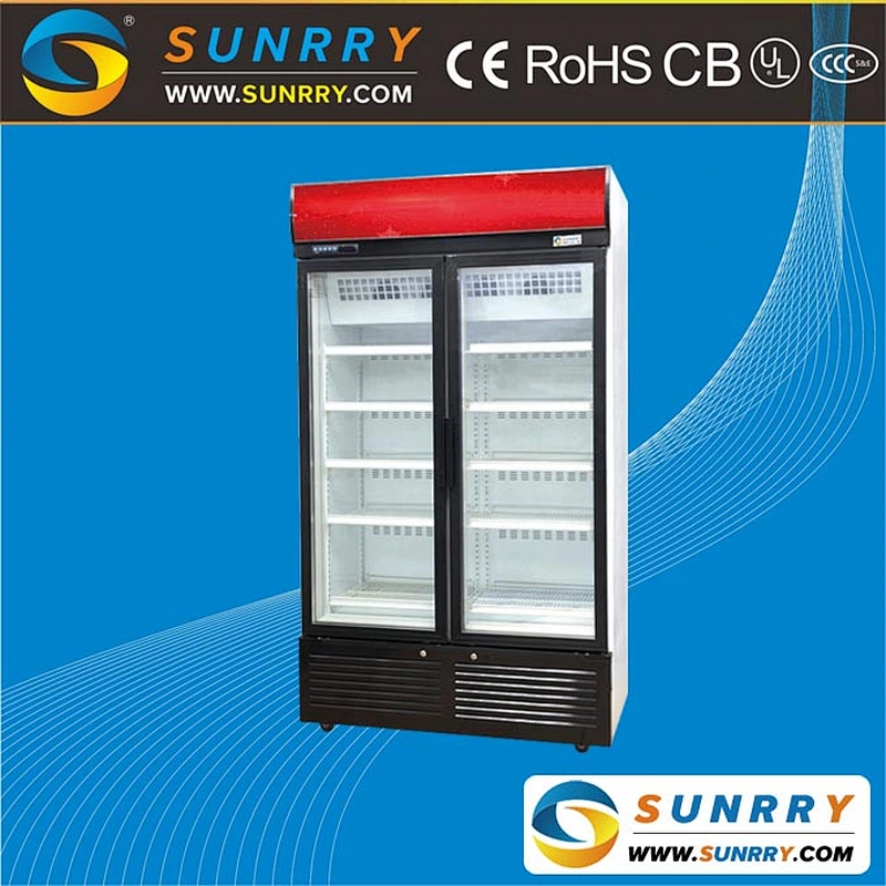 Price Of Beverage Display Freezer For Sale Two Doors 670L (SY-BC730B SUNRRY)