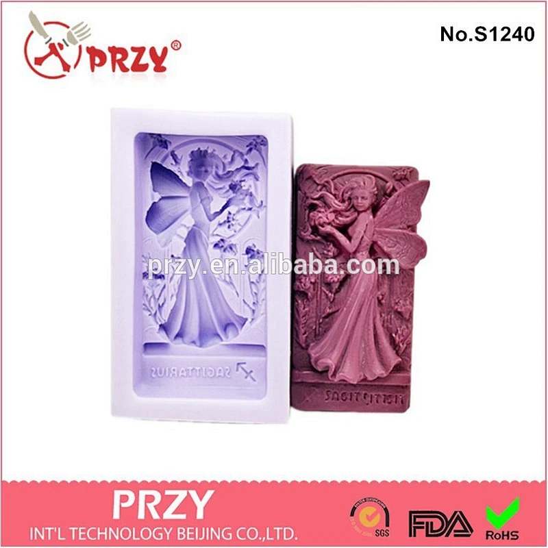 Square Angel Craft Art Silicone Soap mold , DIY Handmade Candle/Soap Mold