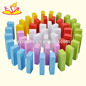 Venta al por mayor venta caliente 48 unids niño de madera apilar ladrillos de juguete de enseñanza de ayuda niño de madera apilar ladrillos juguete W13D151
