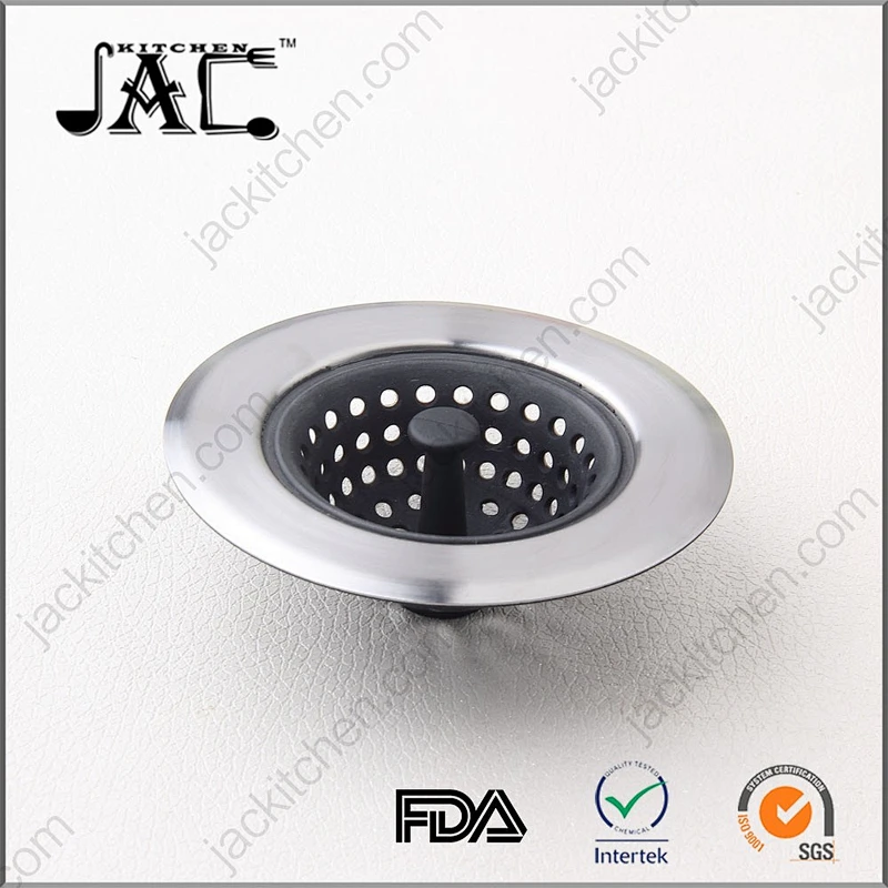 High Quality Silicone Stainless Steel Sink Strainer with Stopper