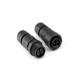 2pin M16 waterproof connector for LED lighting M16 assembly waterproof ip67 cable connector