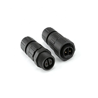 2pin M16 waterproof connector for LED lighting M16 assembly waterproof ip67 cable connector