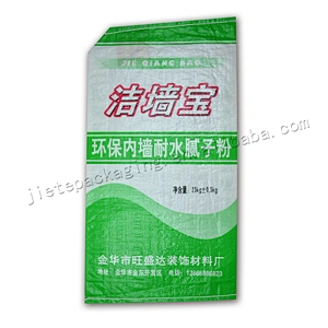 25kg white plastic dry mortar packaging sack pp woven cement bag