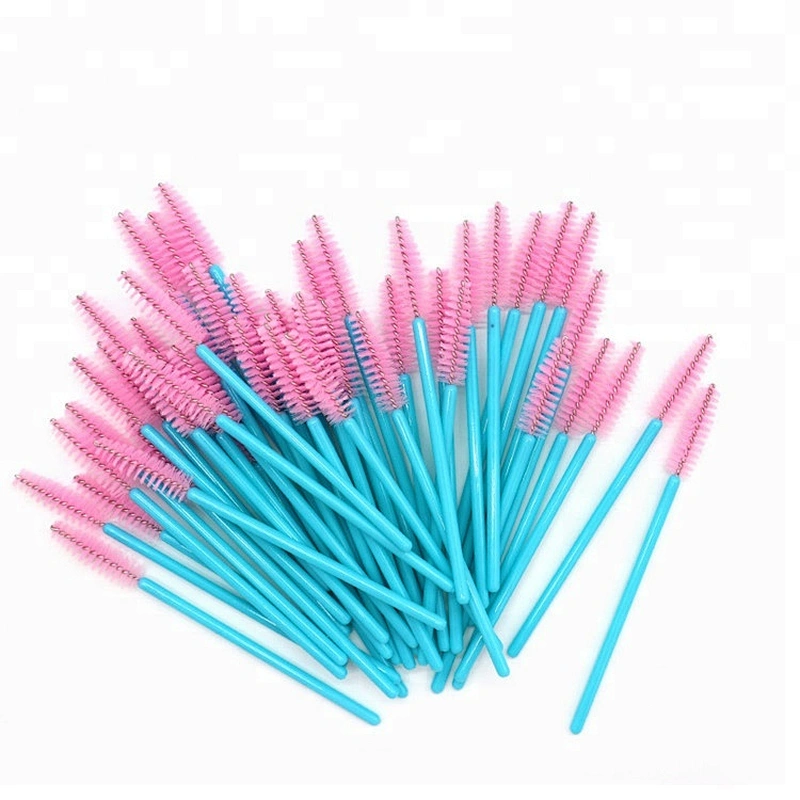 private label 120pcs disposable eyelash extension brush mascara wands lashes makeup brush applicator for eyelash extensions