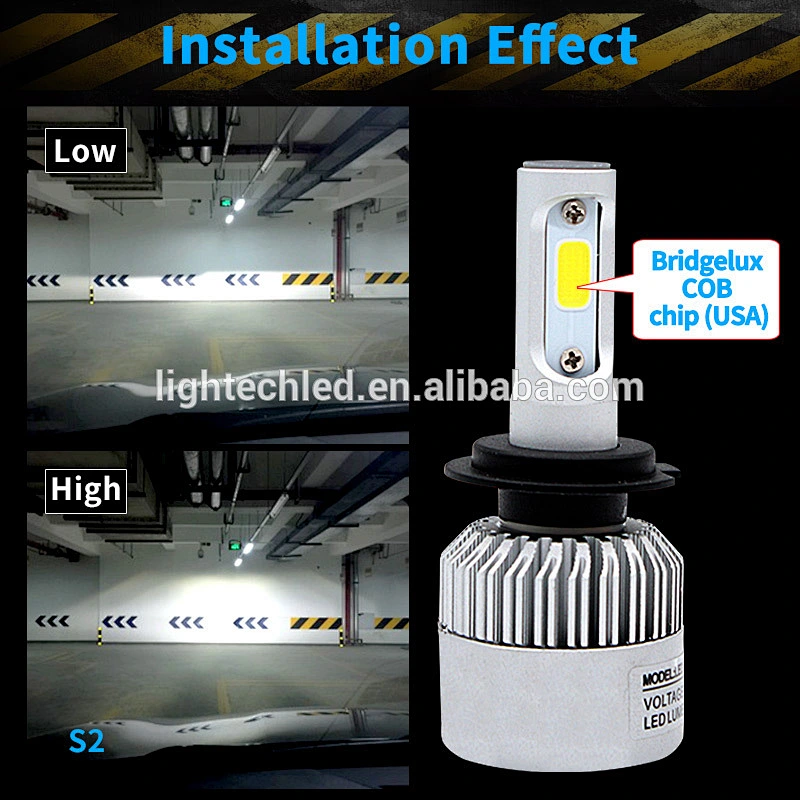 S2 COB Led Auto Headlight Bulb H4 H7 H11