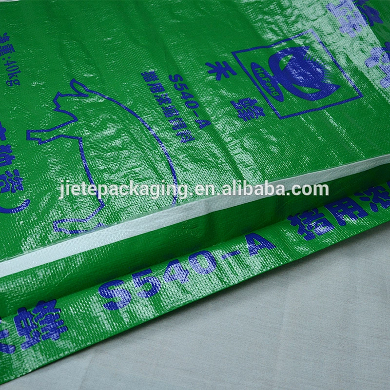Green Agriculture Use Bopp Laminated And Gravure Printing white plastic 40kg pp woven feed bag for Poultry, livestock