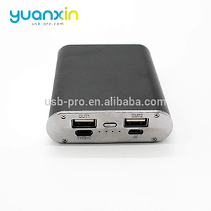 6000mah With LED lights Material Metal Color Silver Red Blue Green power bank
