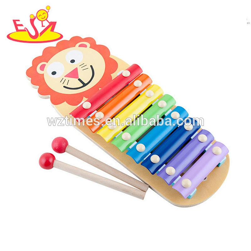 2018 wholesale kids wooden animal xylophone fashion baby wooden animal xylophone children wooden animal xylophone W07C051
