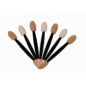 Double Aluminium Black Handle Eyeshadow Sponge Applicator