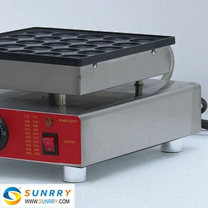 2018 hot sell electric poffertjes grill maker single plate for 25 pcs poffertjes grill(SUNRRY SY-WM47A)