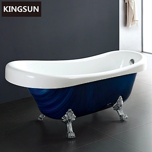 K-8885B Clawfoot Bathtub Adult Portable Bath tub Acrylic Modern Colored Bath tube