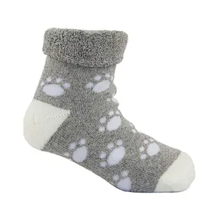 Full Terry Animal Pattern Pig Foot Print Turn Over Baby Kid Super Soft Warm Cotton Socks