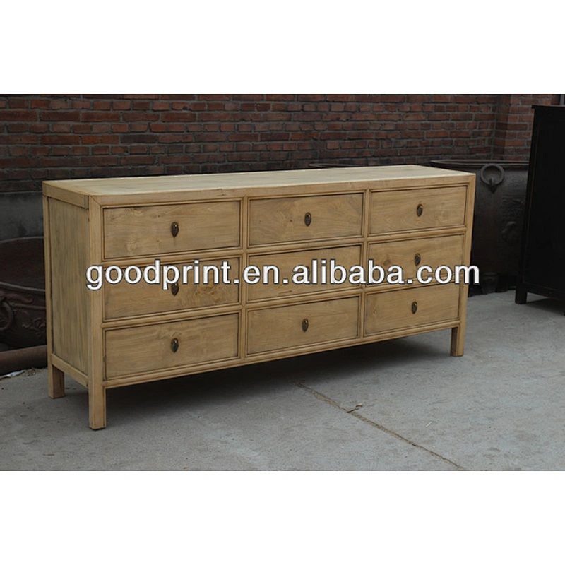 chinhese antique wooden furniture 9 drawer cabinet