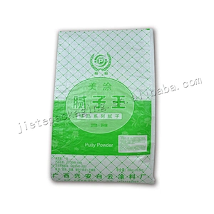 20kg plastic Bopp laminated pp woven cement packaging bag for wall putty