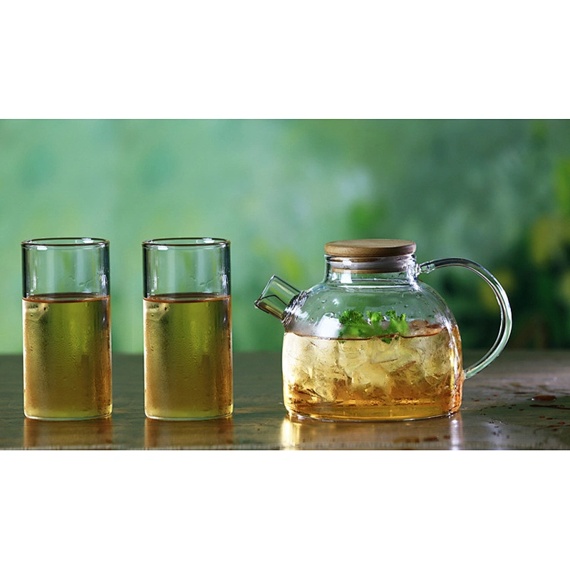 North European transparent glass water bottle fruit teapot for home