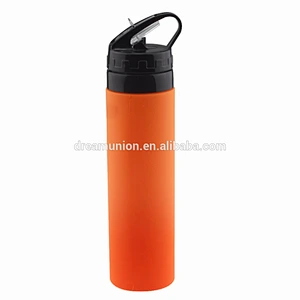 Silicone Drinking Water Bottle Reusable Drink Sport BPA Free Foldable