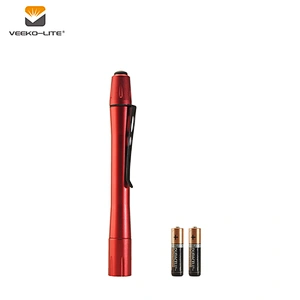 2018 Hot selling light 1SMD LED 2AAA Battery Aluminium Torch Pen light Mini red flashlight